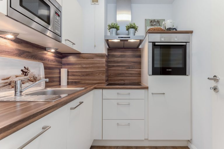 Küche einer Ferienwohnung auf Sylt