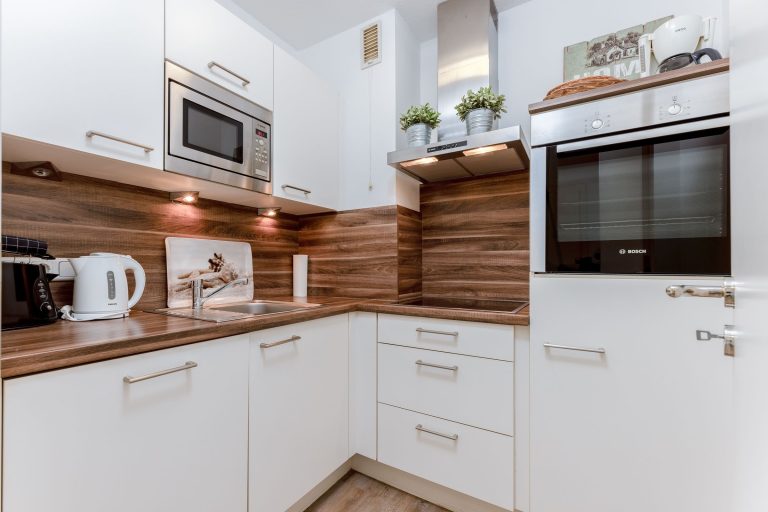 Küche einer Ferienwohnung auf Sylt
