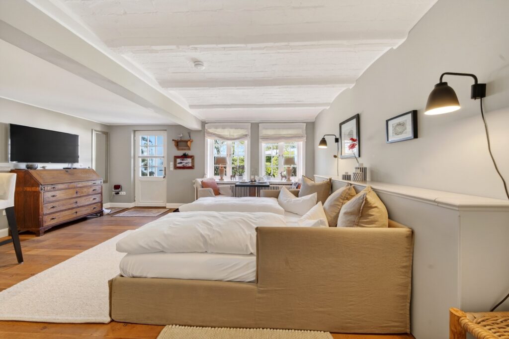 Wohnzimmer einer Ferienwohnung auf Sylt