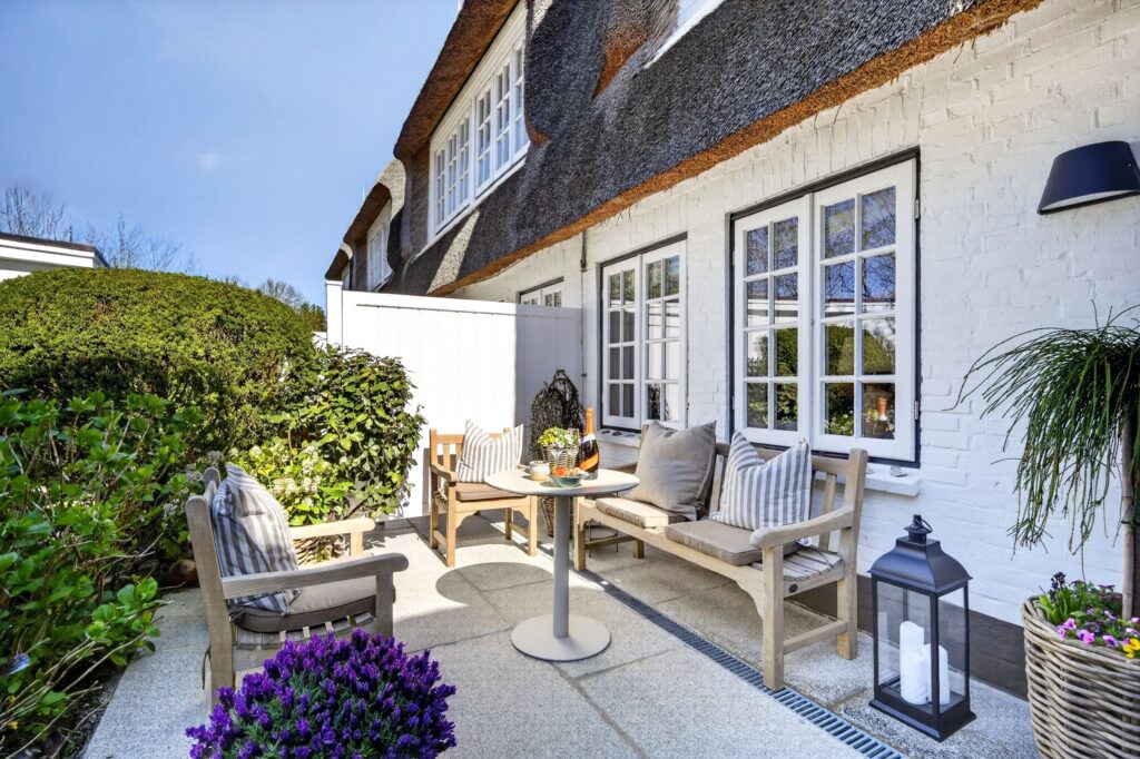 Terrasse einer Ferienwohnung auf Sylt