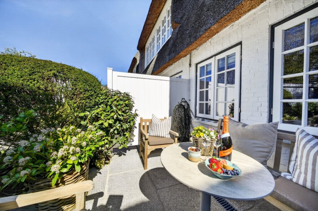 Terrasse einer Ferienwohnung auf Sylt