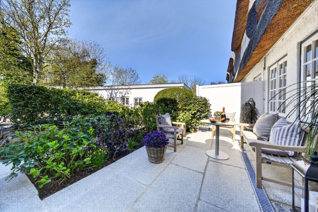 Terrasse einer Ferienwohnung auf Sylt