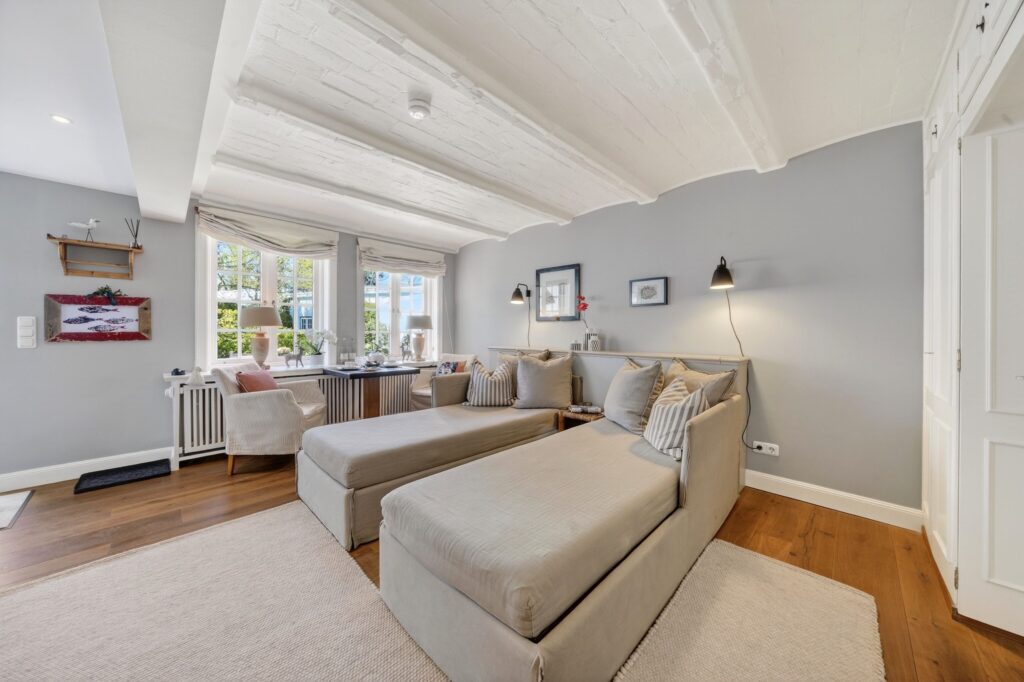 Wohnzimmer einer Ferienwohnung auf Sylt