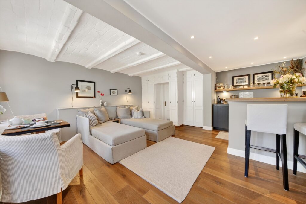 Wohnzimmer einer Ferienwohnung auf Sylt