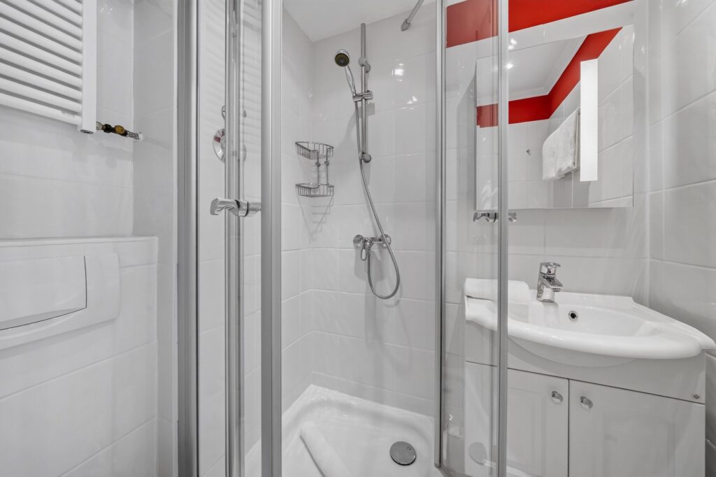 Badezimmer in Ferienwohnung auf Sylt