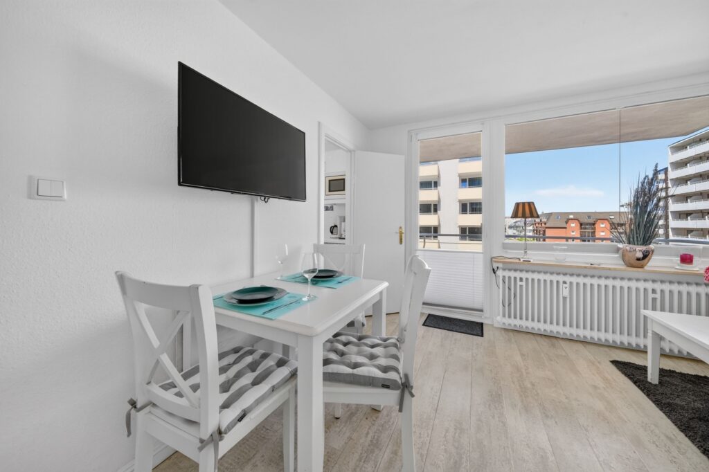 Wohnzimmer in Ferienwohnung auf Sylt