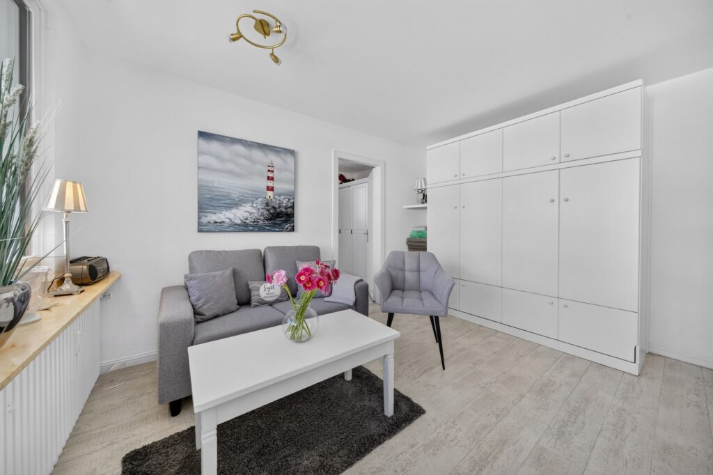 Couch in Ferienwohnung auf Sylt