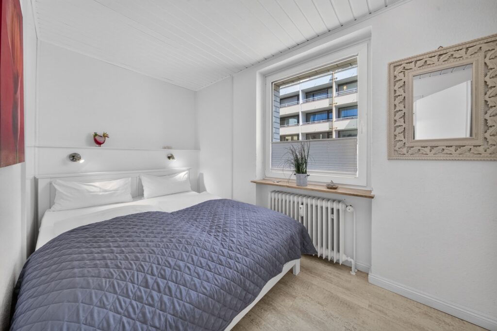 Schlafzimmer in Ferienwohnung auf Sylt