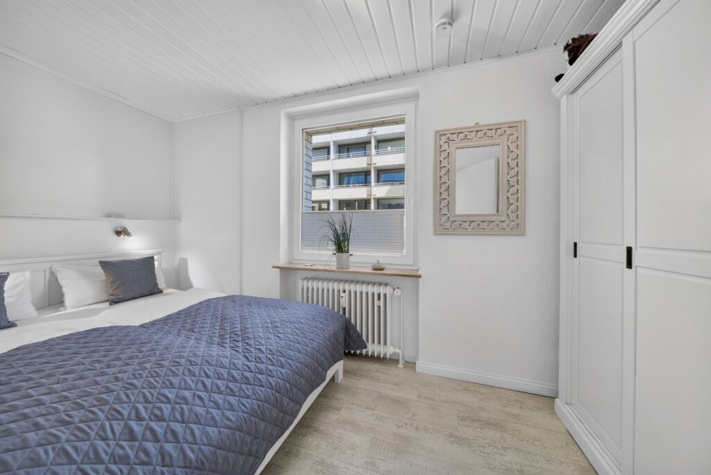Schlafzimmer in Ferienwohnung auf Sylt