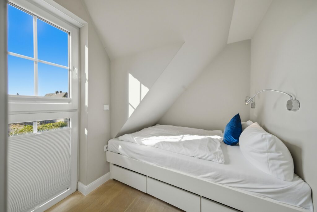 Schlafzimmer in Ferienwohnung auf Sylt
