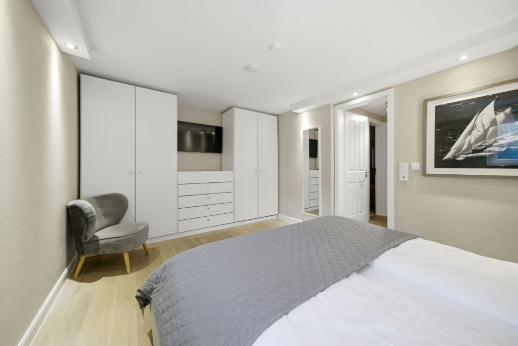 Schlafzimmer in Ferienwohnung auf Sylt