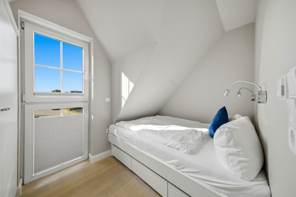 Schlafzimmer in Ferienwohnung auf Sylt